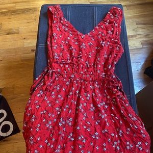 Red Floral Dress—Mercer and Madison